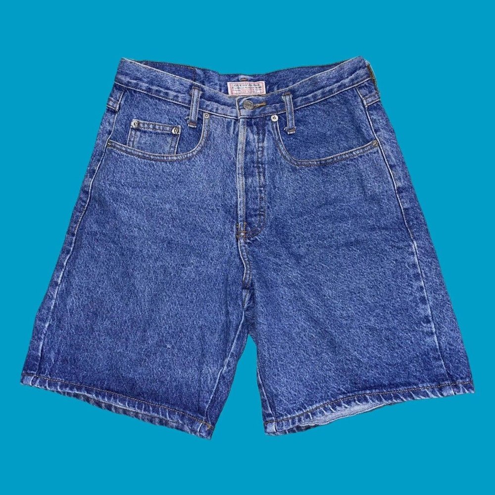 Vintage 90s Guess Denim Jean Shorts High Waisted Made in USA Georges Marciano